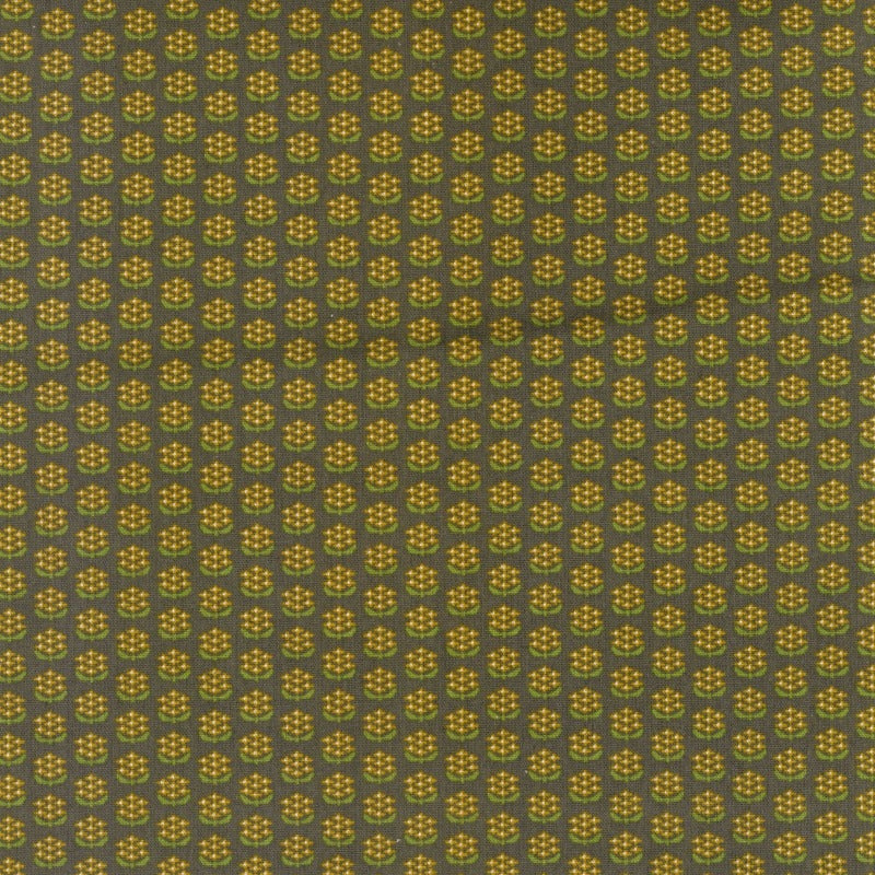 Sashiko Like Mimosa Cotton Linen Canvas by Kokka in Small Flower Fabric Kokka