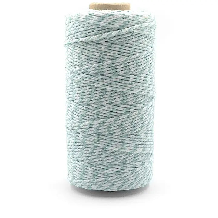 2mm Bakers Twine Gift Wrap May Arts Seafoam & White