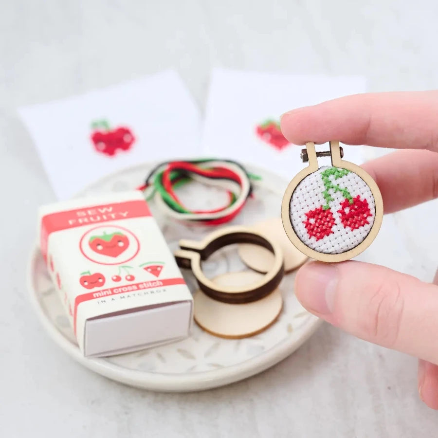 Sew Fruity Mini Cross Stitch Kit in A Matchbox