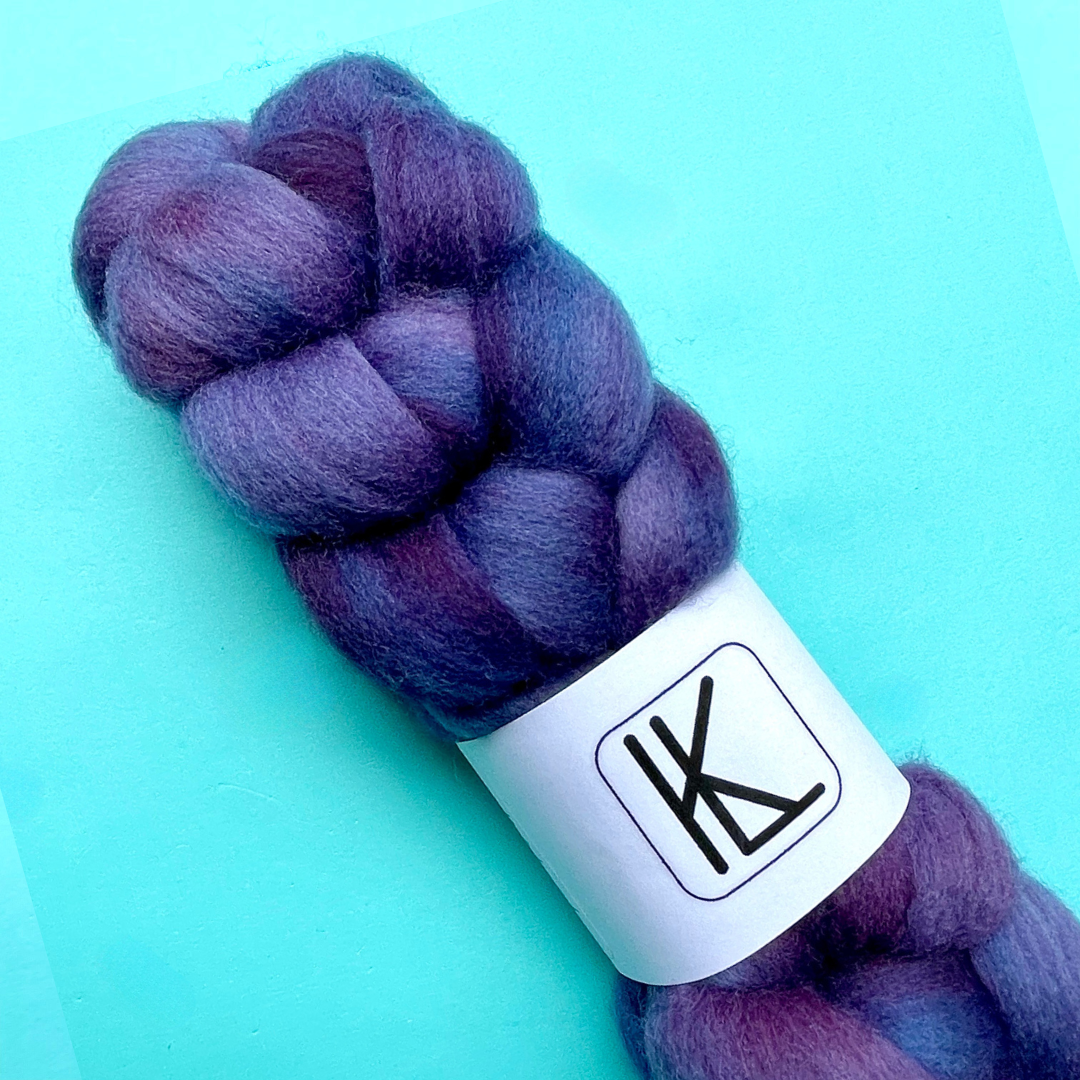 Hand Dyed Corriedale Fiber Fiber Lauritzen Dyed Fibers Smart