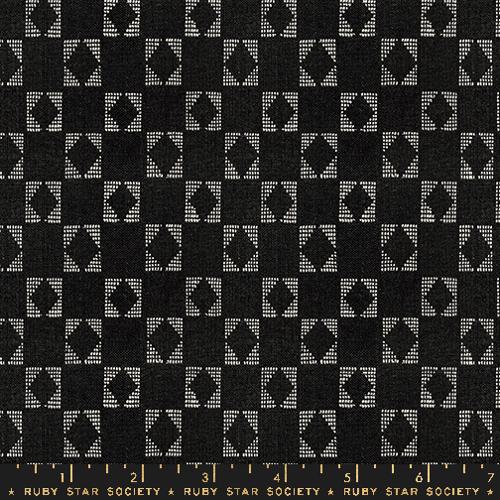 Black and grey checkered pattern with diamond shape