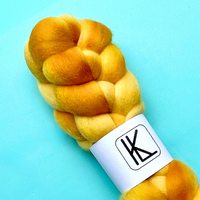 Hand Dyed Corriedale Fiber Fiber Lauritzen Dyed Fibers Sunny