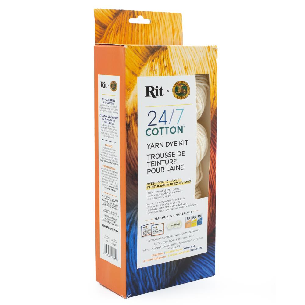 24/7 Cotton Yarn Dye Rit Kit Dye RIT Tangerine/Yellow/Blue