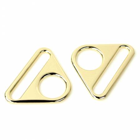 1-1/2 inch Flat Triangle Ring (Set of 2) - Gold Notions By Annie