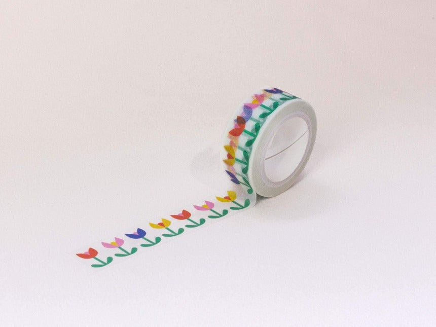 Tulip Dance Retro Floral Washi Tape