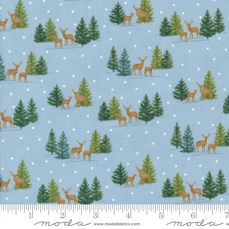 Woodland Winter by Moda in Sky Blue Fabric Moda Fabrics