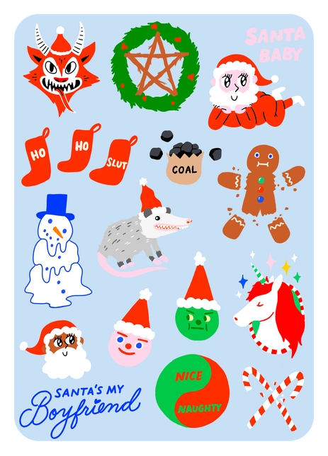 Christmas Misfits Iron On Sheet Set Accessories Hot Dang Press