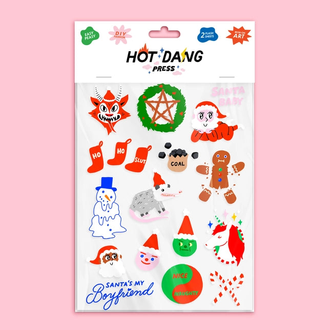 Christmas Misfits Iron On Sheet Set Accessories Hot Dang Press