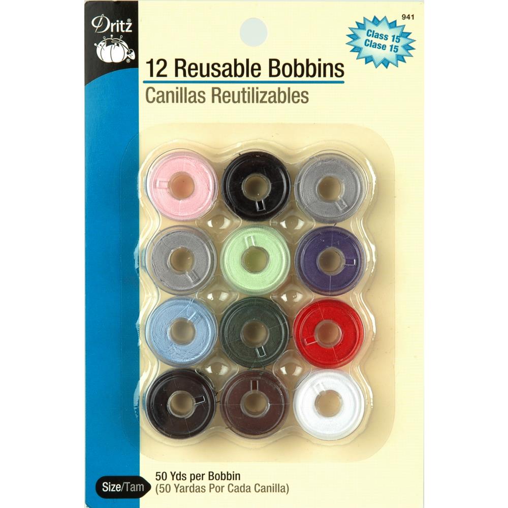 Class 15 Reusable Pre-Threaded Bobbins