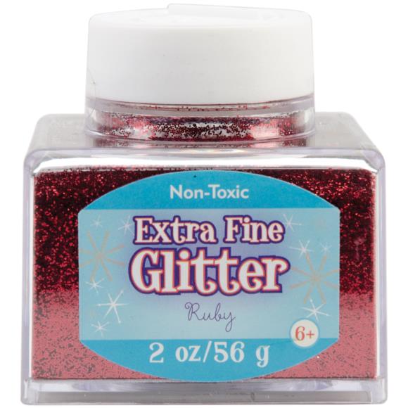 Extra Fine Glitter 2oz Ruby