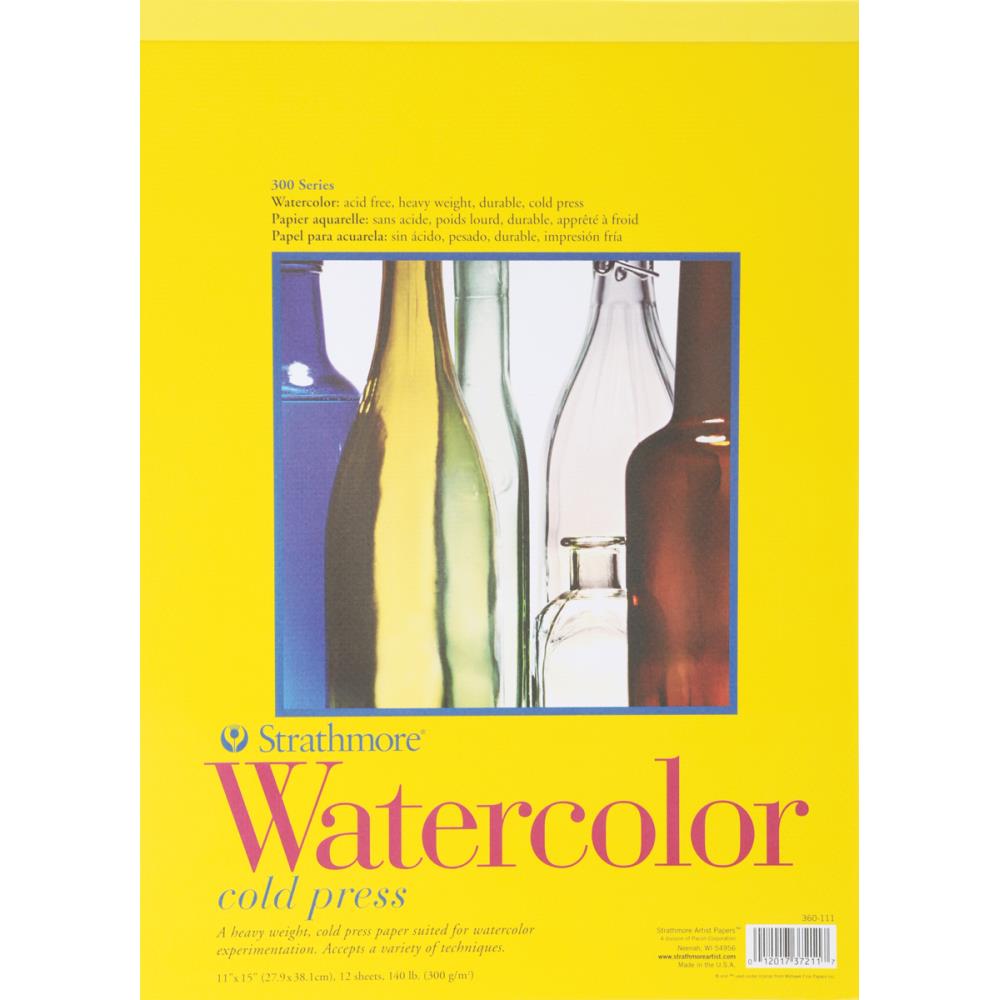 Cold Press Watercolor Paper Pad, 140lb, 11x15in Art Strathmore