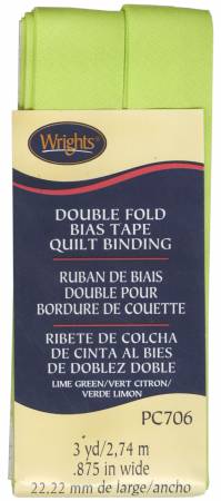 Double Fold Quilt Binding - Lime Green Wrights