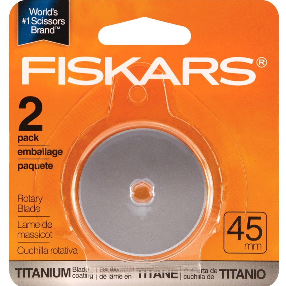 Fiskars 45 mm Rotary Cutter Blade Refill - 2 pack