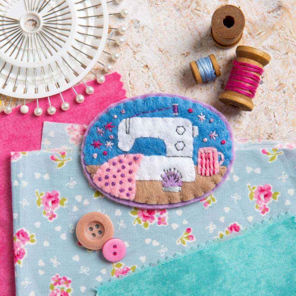 Sewing Machine Brooch Felt Craft Kit