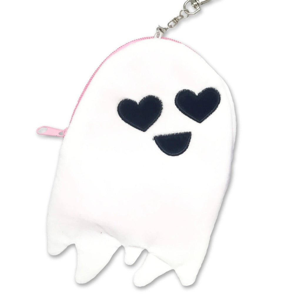 Happy Ghost Plush Zip Pouch