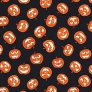 Glow in the Dark Pumpkins by Lewis & Irene Fabrics Fabric Checker