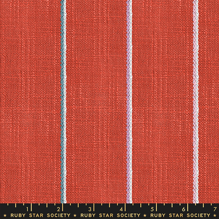 Warp & Weft Heirloom Linework Heavyweight by Ruby Star Society in Persimmon