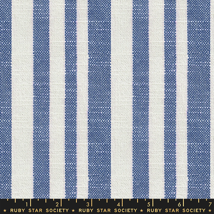 Warp & Weft Heirloom Woven Texture Stripe by Ruby Star Society in Bluebell