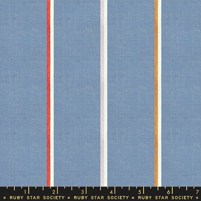 Warp & Weft Heirloom Linework Lightweight by Ruby Star Society in Blue Slate
