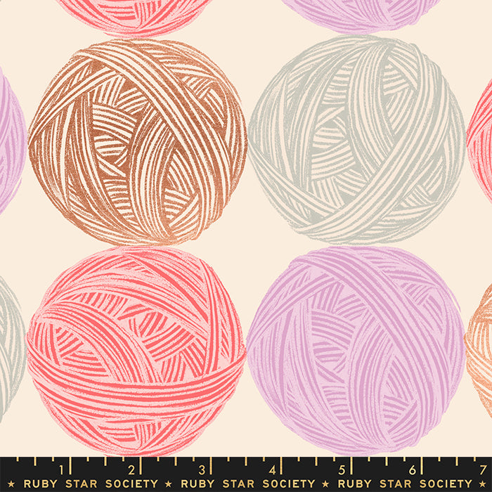 Purl Linen Canvas by Ruby Star Society in Metallic Natural
