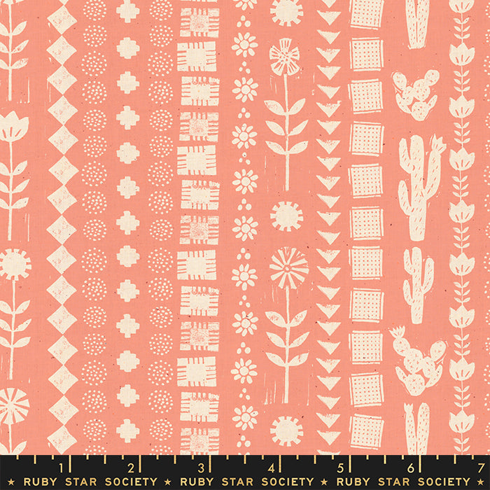 Heirloom Garden Rows by Ruby Star Society in Melon