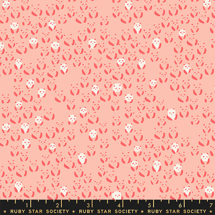 Darlings 2 Panda Bebe by Ruby Star Society in Peach Blossom Fabric Ruby Star Society