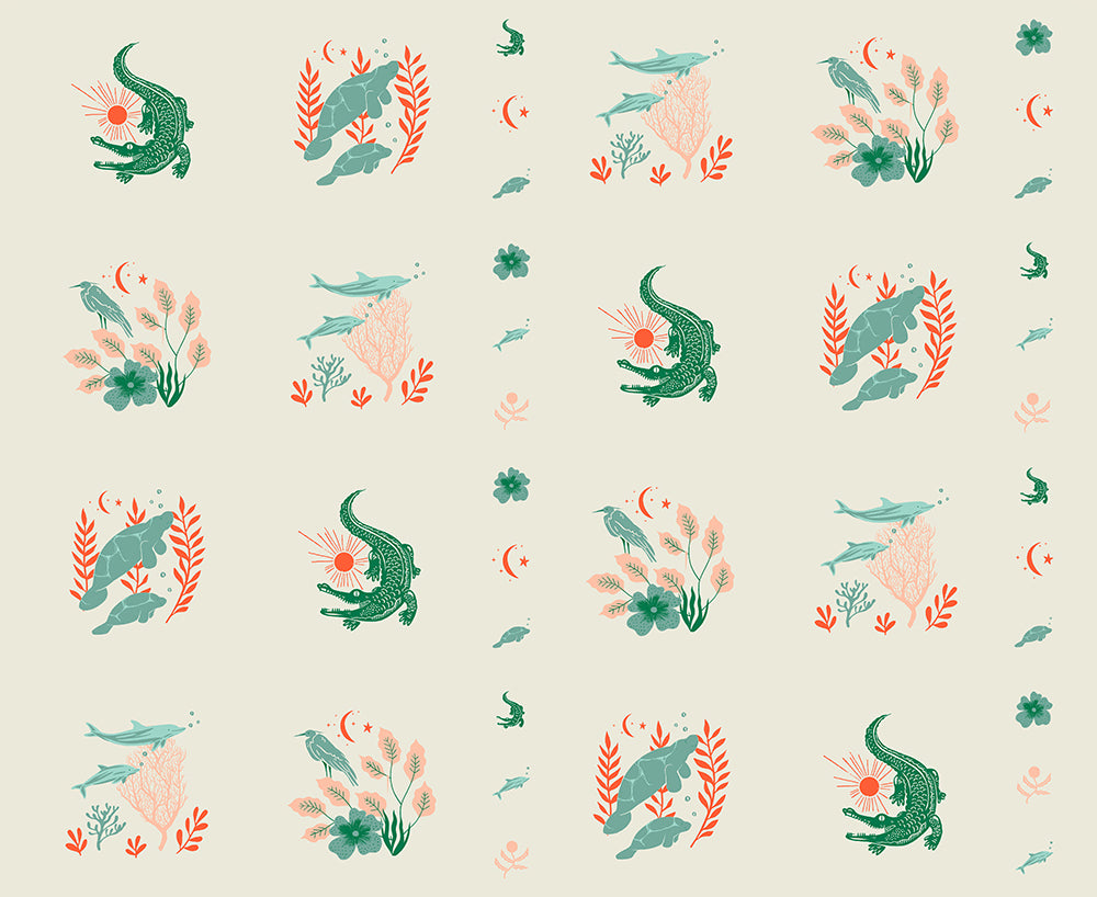 Florida Volume 2 Sunshine Panel by Ruby Star Society in Shell Fabric Ruby Star Society