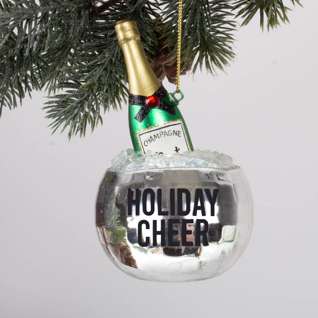 Disco Champagne Glass Ornament - Gift Boxed