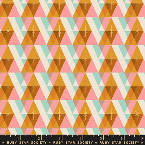Jolly Darlings Facet by Ruby Star Society in Honey Metallic Fabric Ruby Star Society