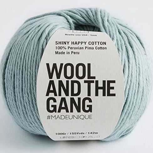 Shiny Happy Cotton Yarn Wool and the Gang Duck Egg Blue Cotton