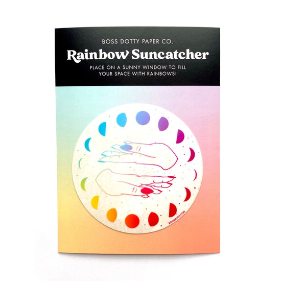 Moon Phases Rainbow Suncatcher