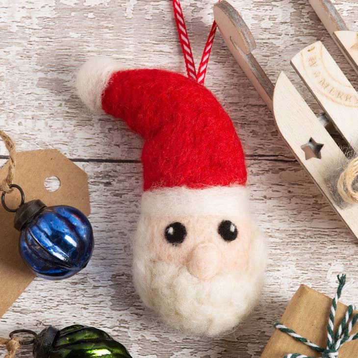 Santa Bauble Mini Needle Felting Kit