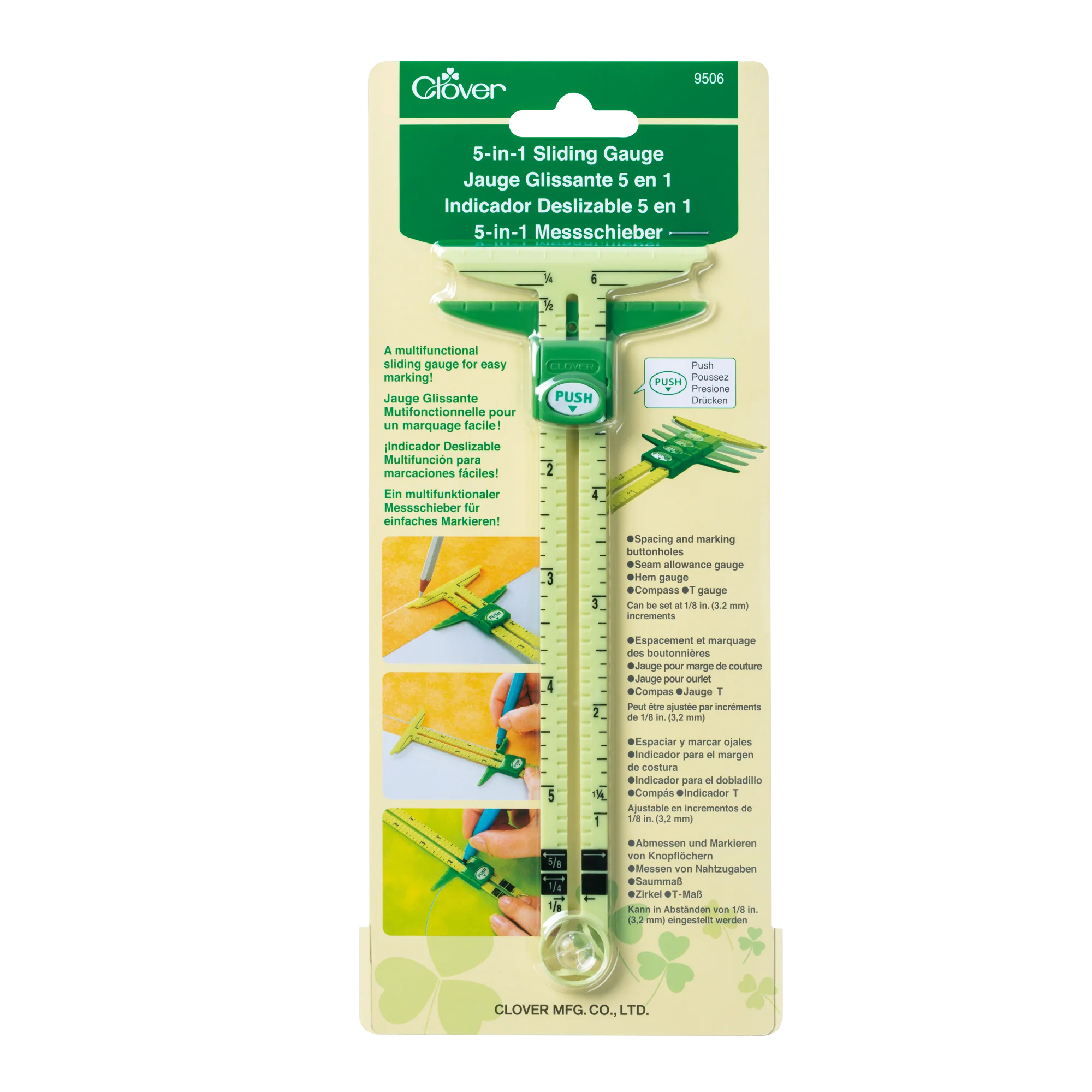 5-in-1 Sliding Gauge Notions Clover