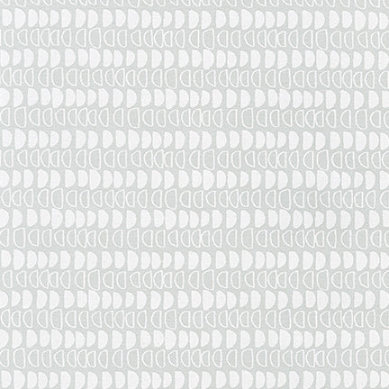 Quarry Trail Half Moon by Anna Graham in Silver Fabric Robert Kaufman