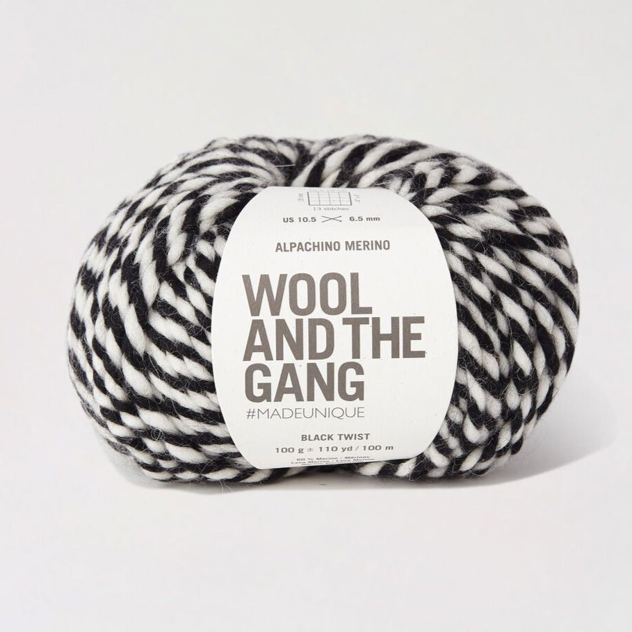 Wool and the Gang Alpachino Merino Yarn Wool and the Gang Black Twist