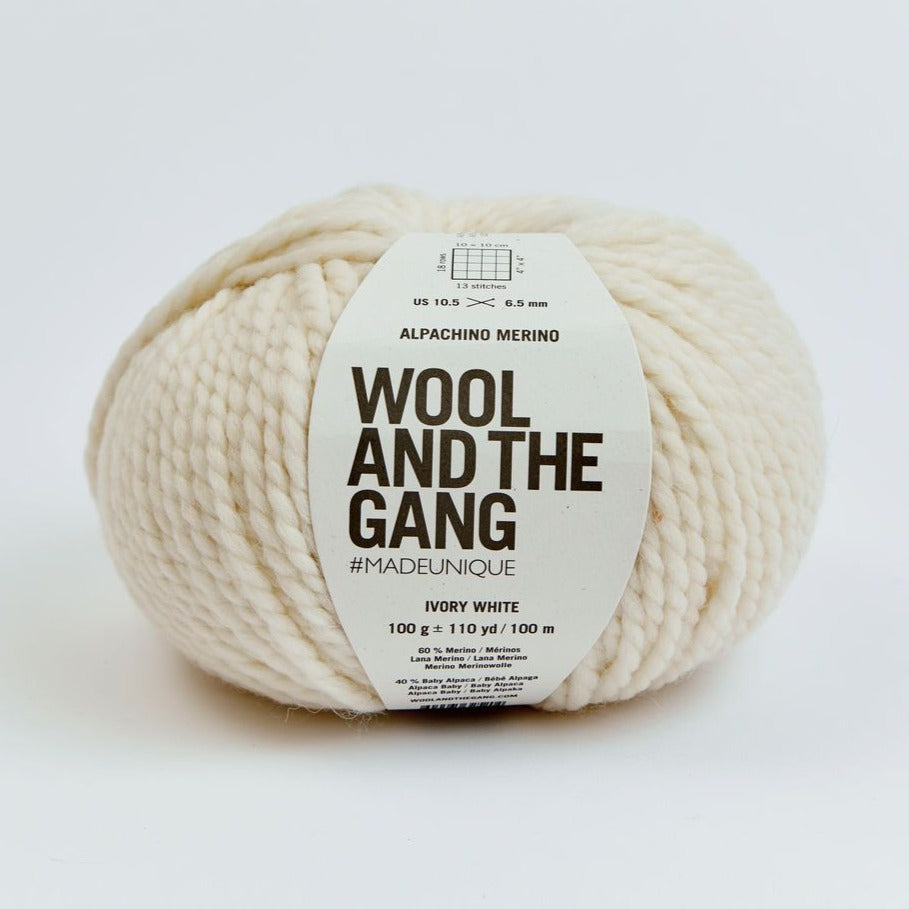 Wool and the Gang Alpachino Merino Yarn Wool and the Gang Ivory White