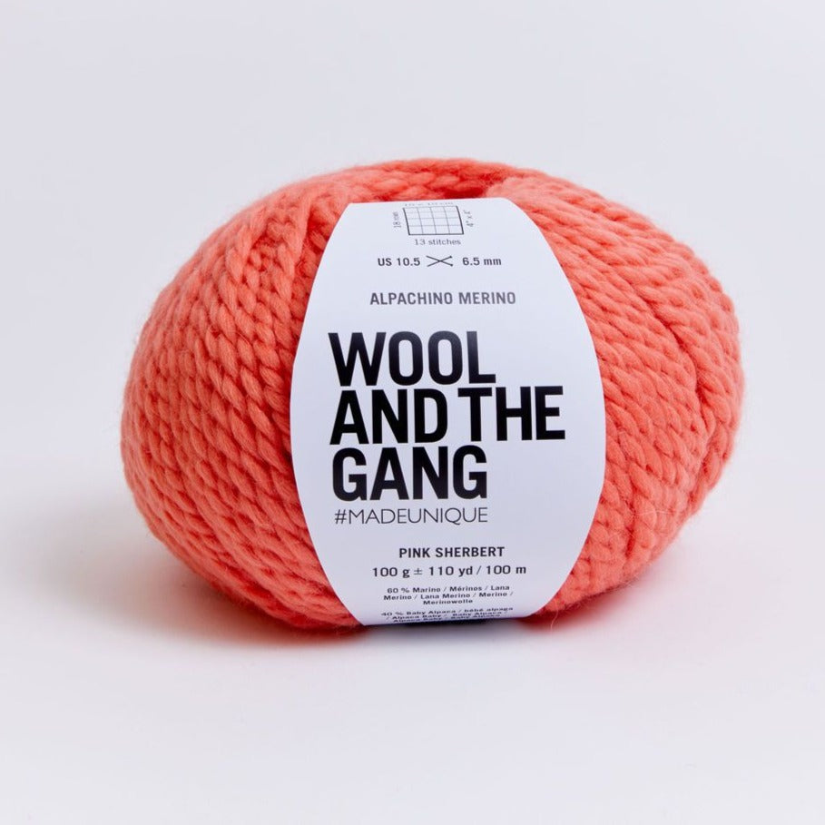 Wool and the Gang Alpachino Merino Yarn Wool and the Gang Pink Sherbert