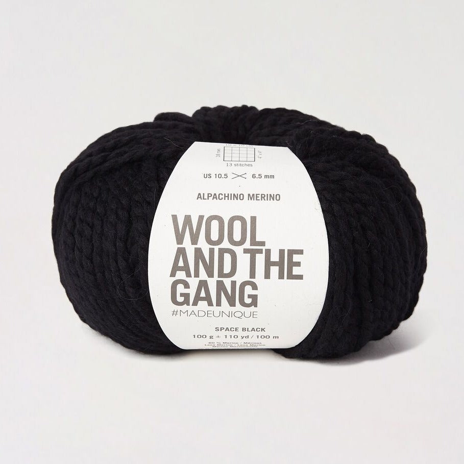 Wool and the Gang Alpachino Merino Yarn Wool and the Gang Space Black