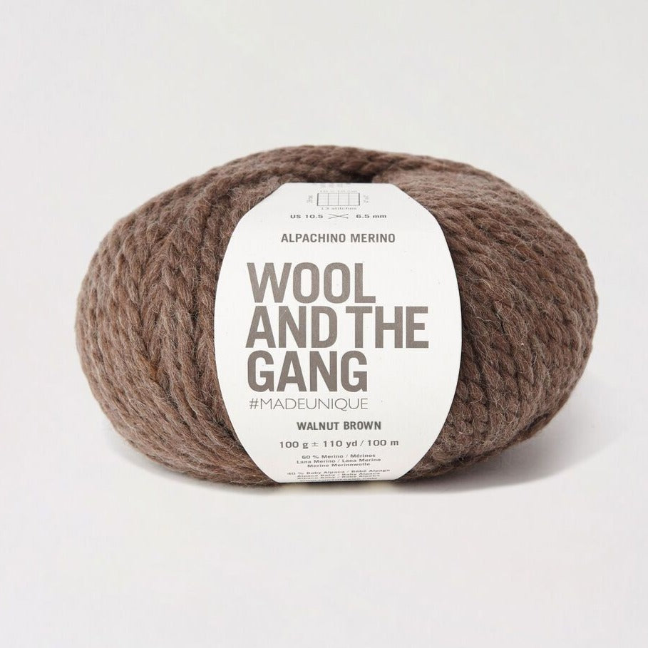 Wool and the Gang Alpachino Merino Yarn Wool and the Gang Walnut Brown