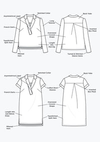 Augusta Shirt & Dress Pattern Pattern Grainline Studio
