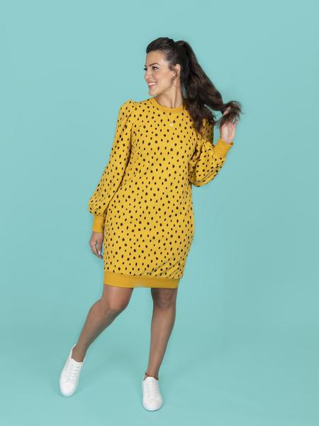 Balloon sleeve sweatshirt sale dress