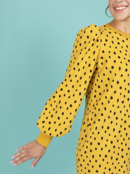 Yellow polka dot sweater deals