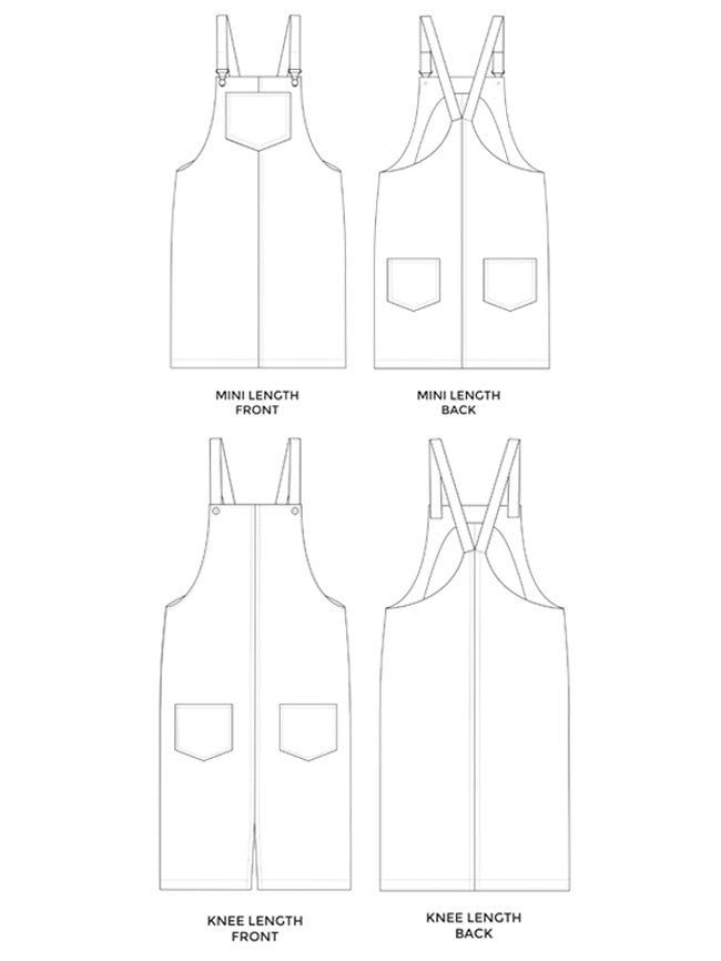 Cleo Dungaree Dress Pattern (US 2-20) Pattern Tilly and the Buttons