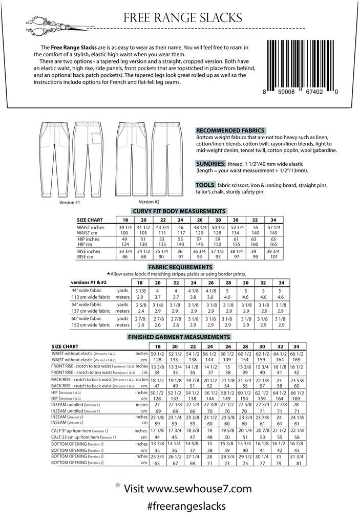 Intro to Garment Sewing -  Free Range Slacks (Weekend Intensive, 2 parts)