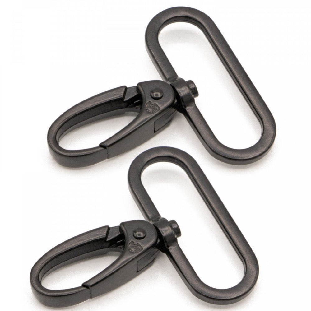 1-1/2 inch Swivel Hook (Set of 2) - Black Notions By Annie