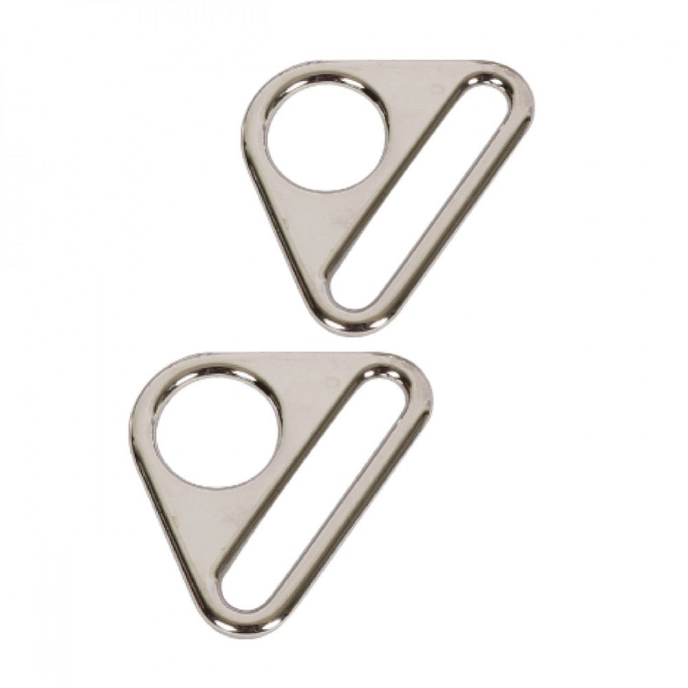 1-1/2 inch Flat Triangle Ring (Set of 2) - Nickel Notions By Annie