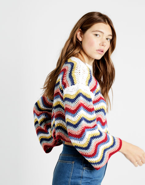 Wool u0026 the Gang Malibu Sweater Crochet Pattern – Brooklyn Craft Company