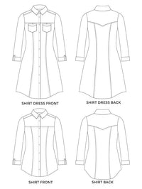 Rosa Shirt + Shirtdress Pattern Pattern Tilly and the Buttons