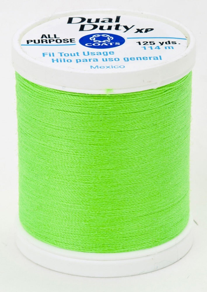 Dual Duty XP All Purpose Thread #9265 Neon Green