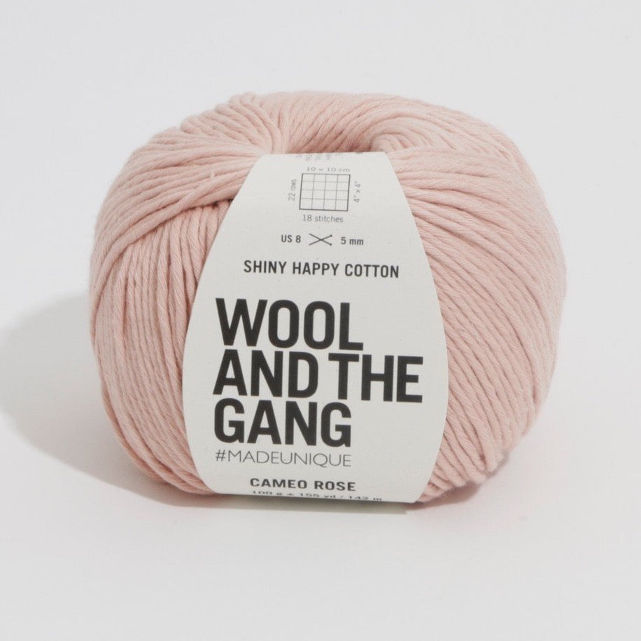 Shiny Happy Cotton Yarn Wool and the Gang Cameo Rose Cotton